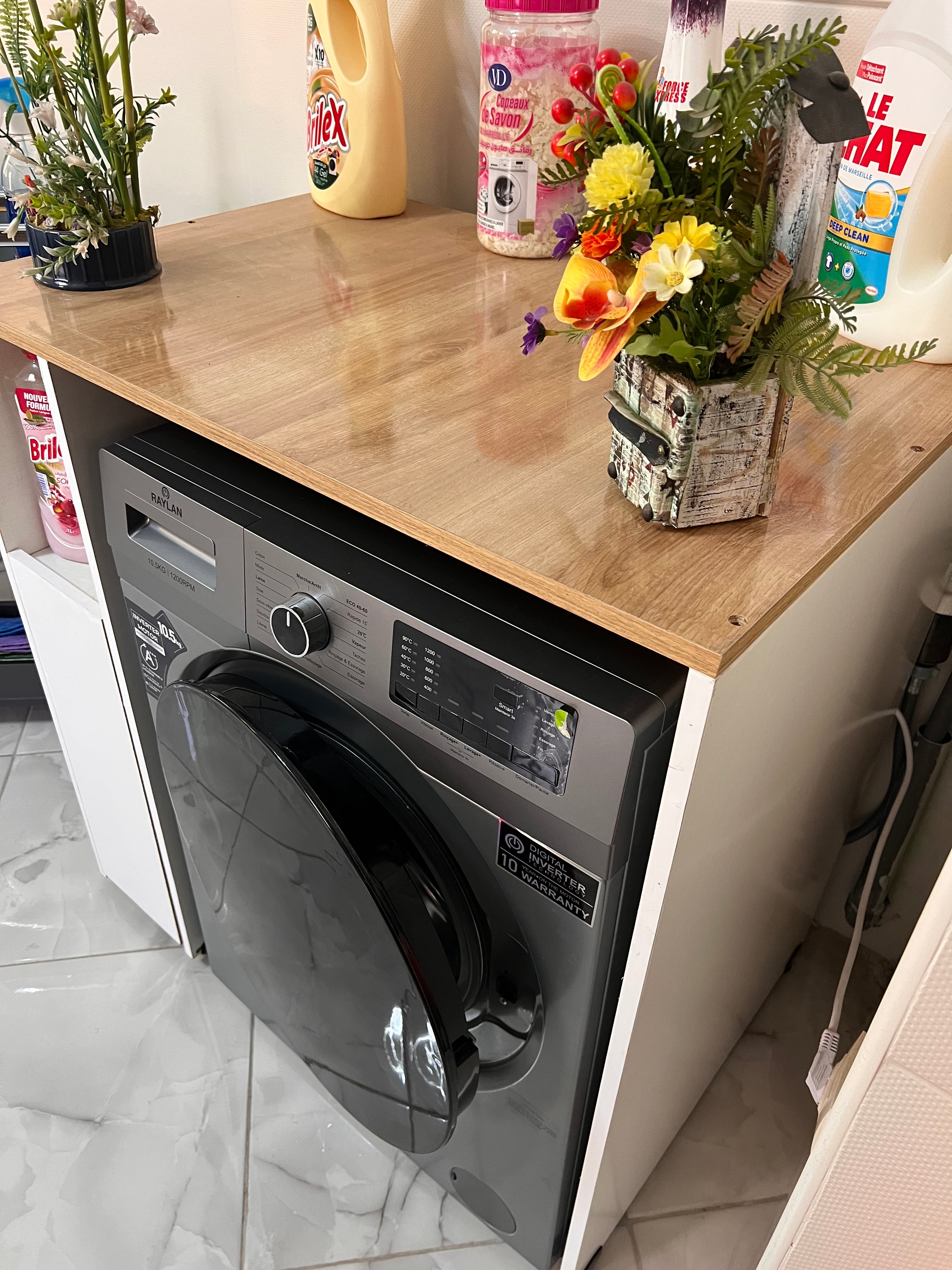 Meuble Rangement Machine WashSpace🔥✅رف احترافي لغسالة الملابس