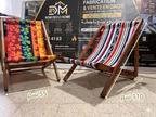Chaisse Longue (2)Pcs 🪵 ✅طقم كرسيين خشبيين فاخرين  110x55cm