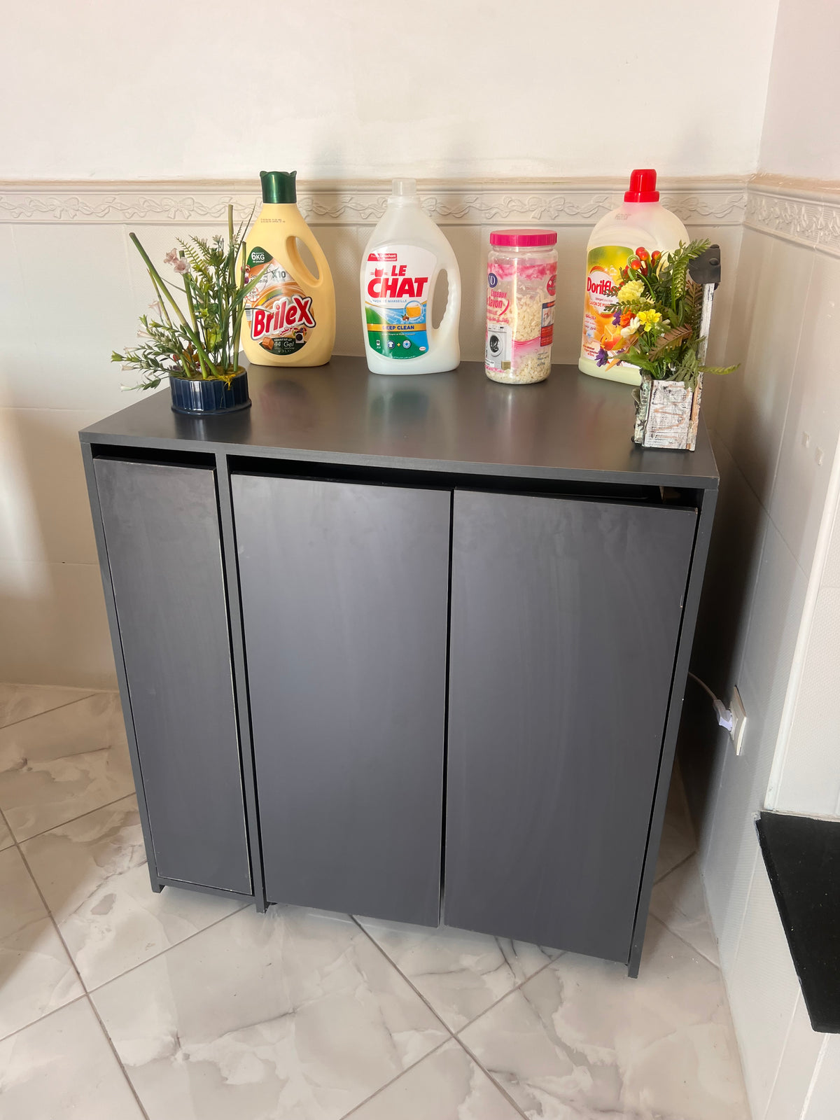 غطاء آلة الغسيل🔥 WashSpace 2 Rangement Machine à laver Avec Porte 90x60x90cm