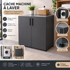 غطاء آلة الغسيل🔥Meuble Machine à laver Solide WashSpace 2✅+Porte 90x60x90cm