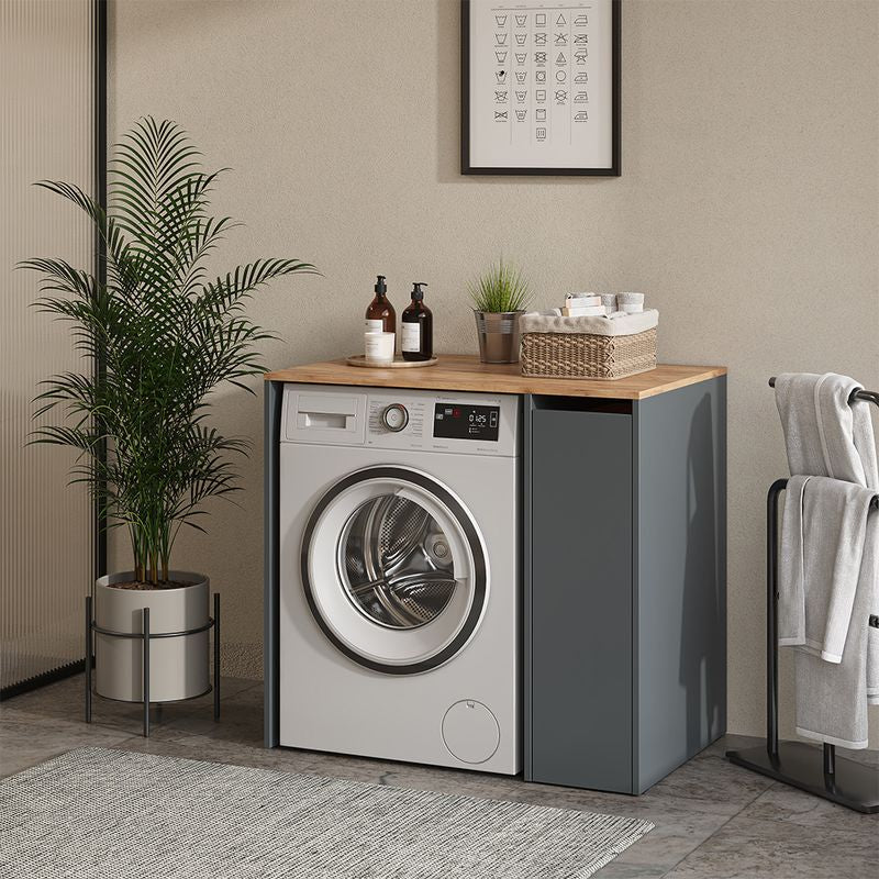 WashSpace🔥✅ Meuble Rangement Machine رف احترافي لغسالة الملابس