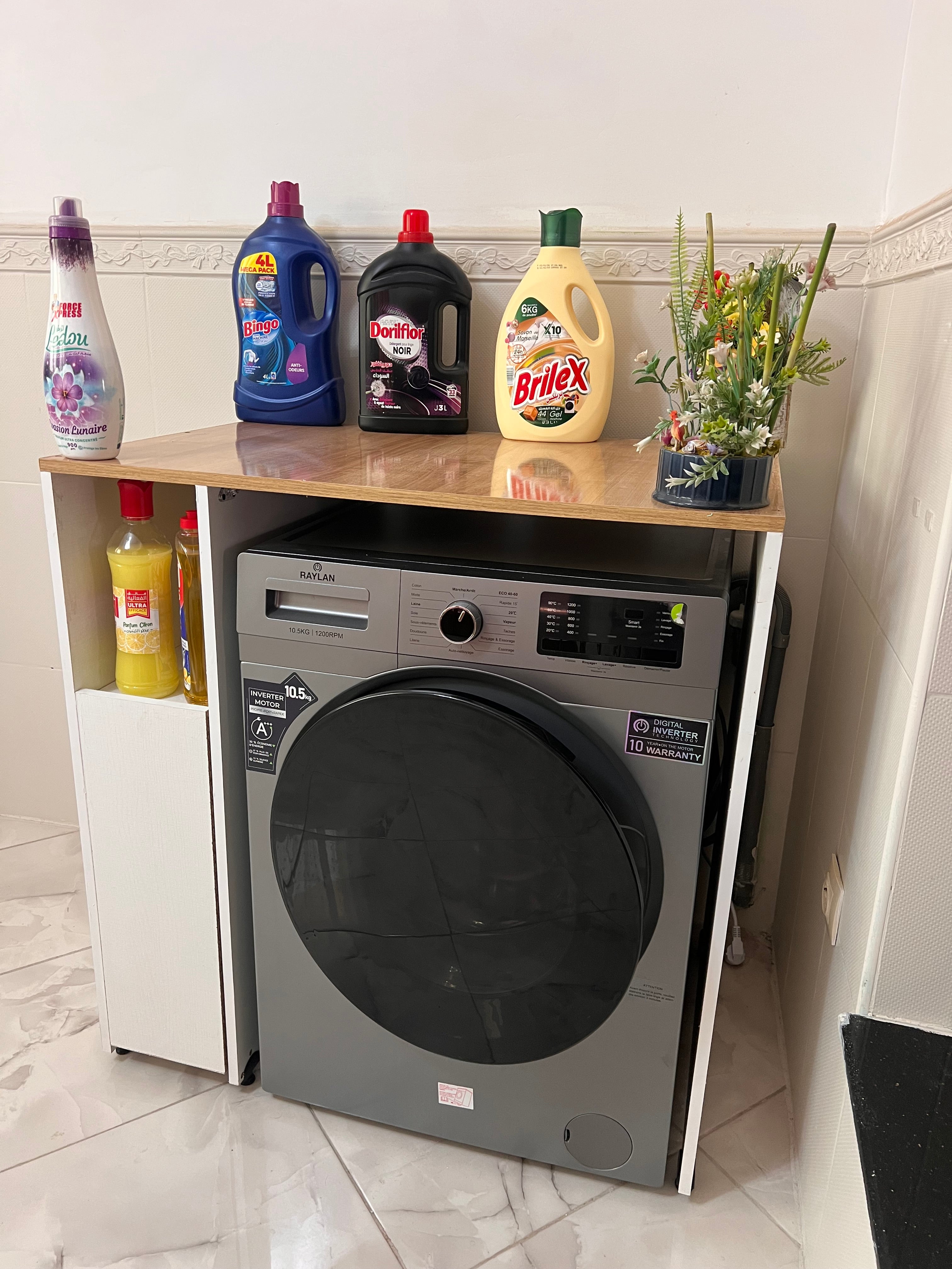 Meuble Rangement Machine WashSpace🔥✅رف احترافي لغسالة الملابس
