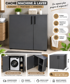 غطاء آلة الغسيل🔥Meuble Machine à laver Solide WashSpace 2✅+Porte 90x60x90cm