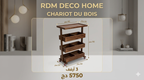 Chariot Légumes Doublè (6) BAG 92X62X32 CM BOIS ROUGE  / عربة خضروات خشب أحمر برو 6