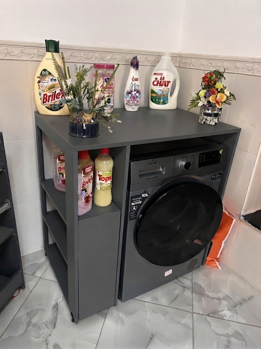 Meuble Rangement Machine WashSpace🔥✅رف احترافي لغسالة الملابس