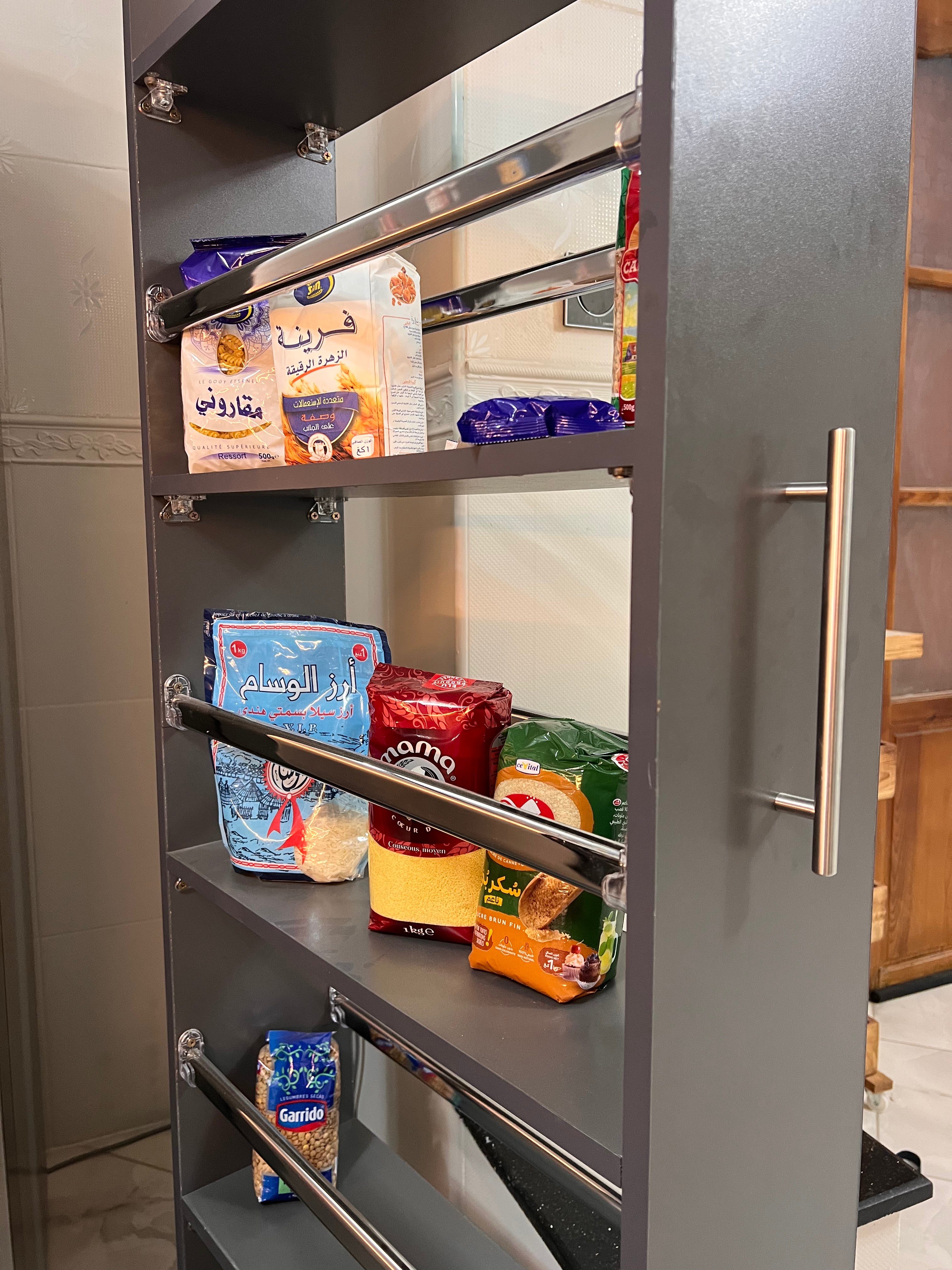 Colonne Organisation Cuisine (4)Etages🔥 ✅135×60×20 رف مطبخ