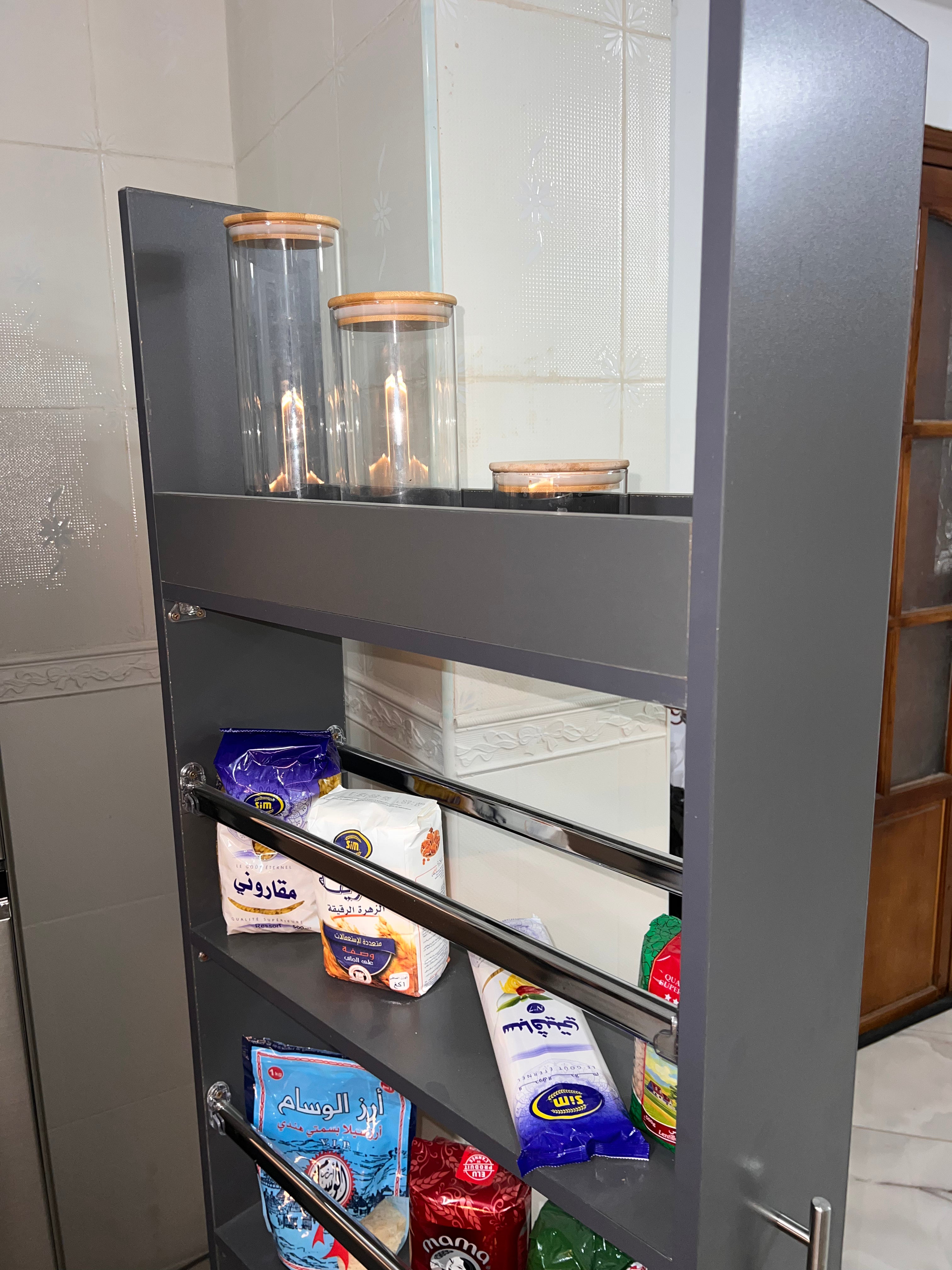 Colonne Organisation Cuisine (4)Etages🔥 ✅135×60×20 رف مطبخ