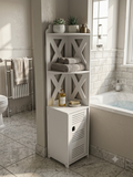 Meuble d'Angle de Salle de Bain en Forex Blanc 🌿✨